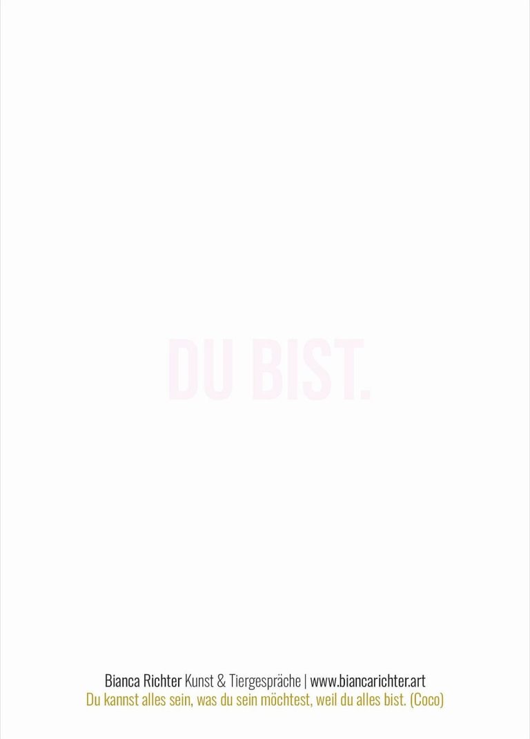 Postkarte DU BIST Rückseite