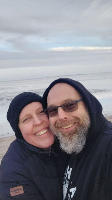 Dirk und ich an der Nordsee in Friesland